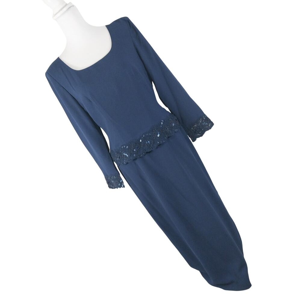 NWT@$188! TALBOTS! ROYAL BLUE 2 PC LOOK EMBROIDERED/BEADED 1 PC MAXI DRESS! SZ 8
